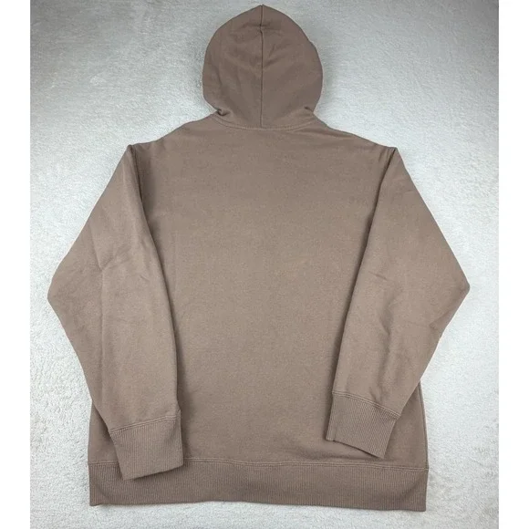 Hollister Full Zip Hoodie Sweatshirt Jacket Womens Size XS Brown Oversized - Picture 3 of 15